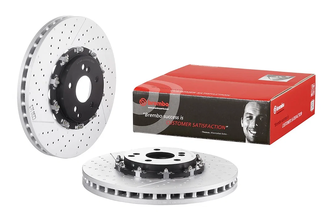 09976423C02 – BREMBO Brake Rotor, Vented Cross Drilled One Piece Design Wheel Bolt Pattern 5 x 112 Millimeter 360 Mil...